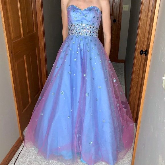 Mori Lee Dresses & Skirts - Mori Lee by Madeline Gardner Rhinestone Jewel Strapless Prom Dress Ball Gown